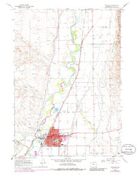 Download a high-resolution, GPS-compatible USGS topo map for Worland, WY (1985 edition)