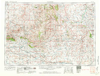 preview thumbnail of historical topo map of Natrona County, WY in 1962