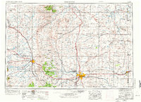 1954 Map of Ranchettes, WY, 1973 Print