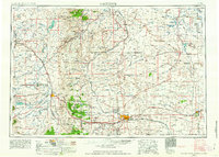 1954 Map of Albin, WY, 1963 Print