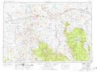 1954 Map of Medicine Bow, WY, 1976 Print