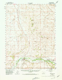 1957 Map of Baggs, WY, 1968 Print