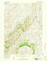 Download a high-resolution, GPS-compatible USGS topo map for Bridger Pass, WY (1959 edition)
