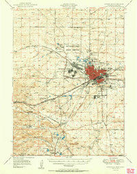 1950 Map of Ranchettes, WY