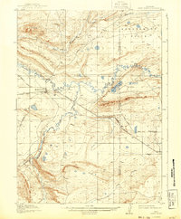 1918 Map of Medicine Bow, WY, 1943 Print