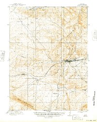 1914 Map of Hanna, WY, 1949 Print