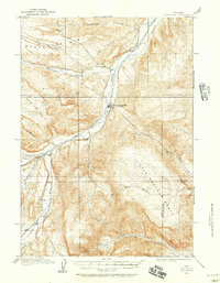 1911 Map of Meeteetse, 1957 Print
