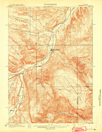 preview thumbnail of historical topo map of Meeteetse, WY in 1913