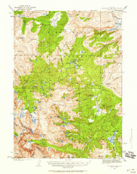 Download a high-resolution, GPS-compatible USGS topo map for Moccasin Lake, WY (1958 edition)