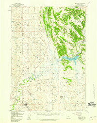 1957 Map of Moorcroft, WY, 1959 Print