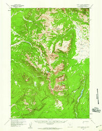 preview thumbnail of historical topo map of Park County, WY in 1958