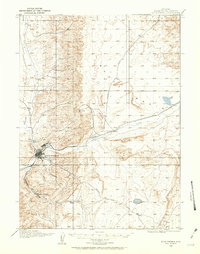 1908 Map of Arrowhead Springs, WY, 1960 Print
