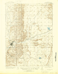 1910 Map of Rock Springs, WY, 1946 Print