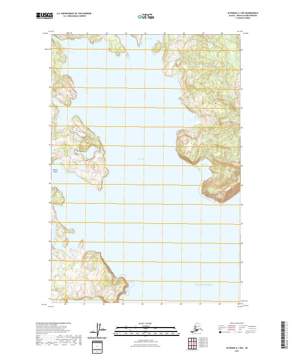USGS Topographic Map – Afognak A-1 NW