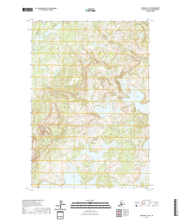 USGS Topographic Map – Afognak A-2 NE