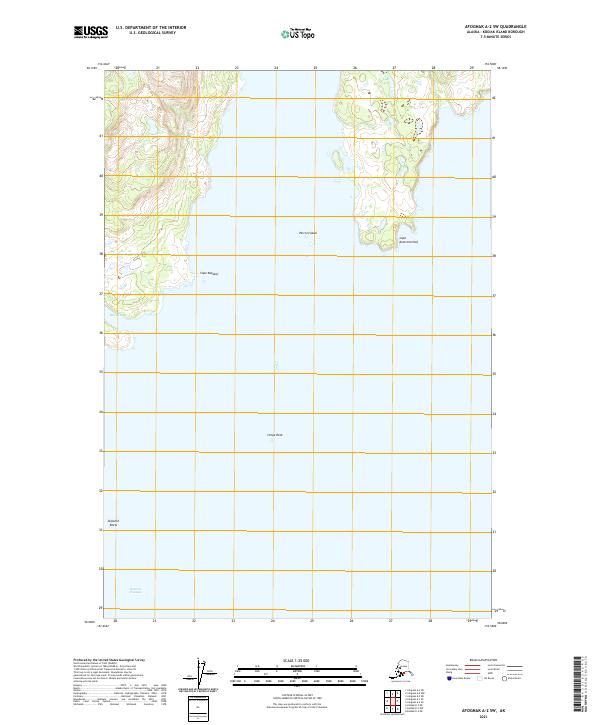 USGS Topographic Map – Afognak A-2 SW