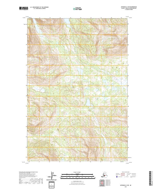 USGS Topographic Map – Afognak A-3 NE