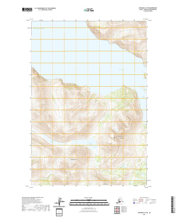 USGS Topographic Map – Afognak A-4 NE