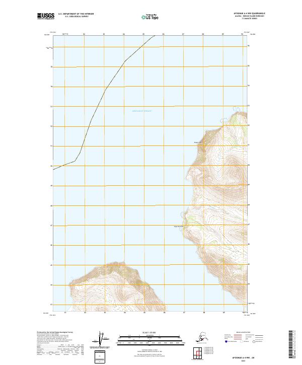 USGS Topographic Map – Afognak A-4 NW