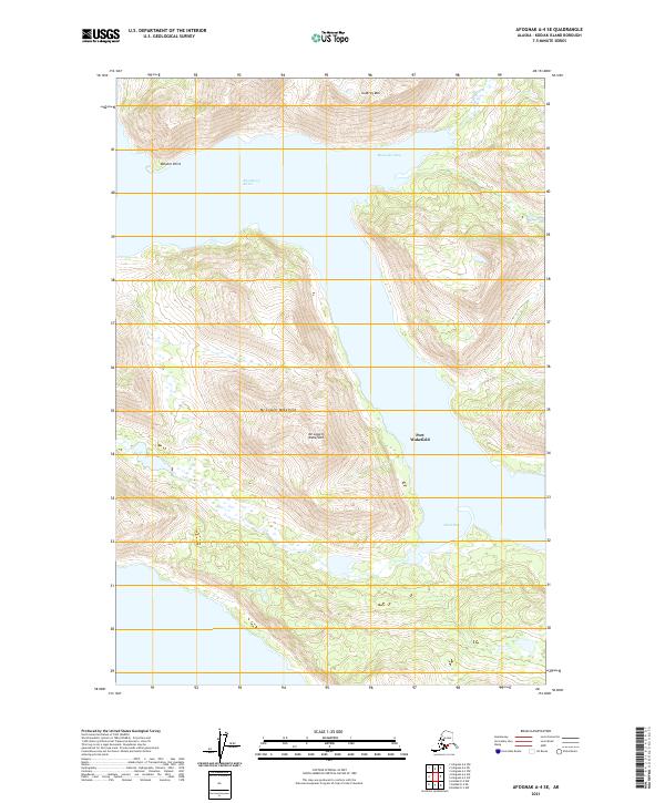 USGS Topographic Map – Afognak A-4 SE