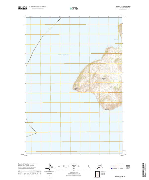 USGS Topographic Map – Afognak A-5 SE