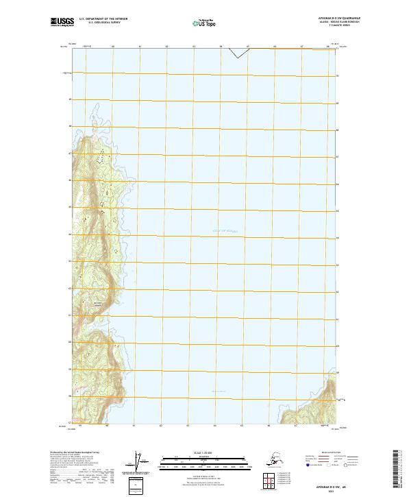 USGS Topographic Map – Afognak B-0 SW