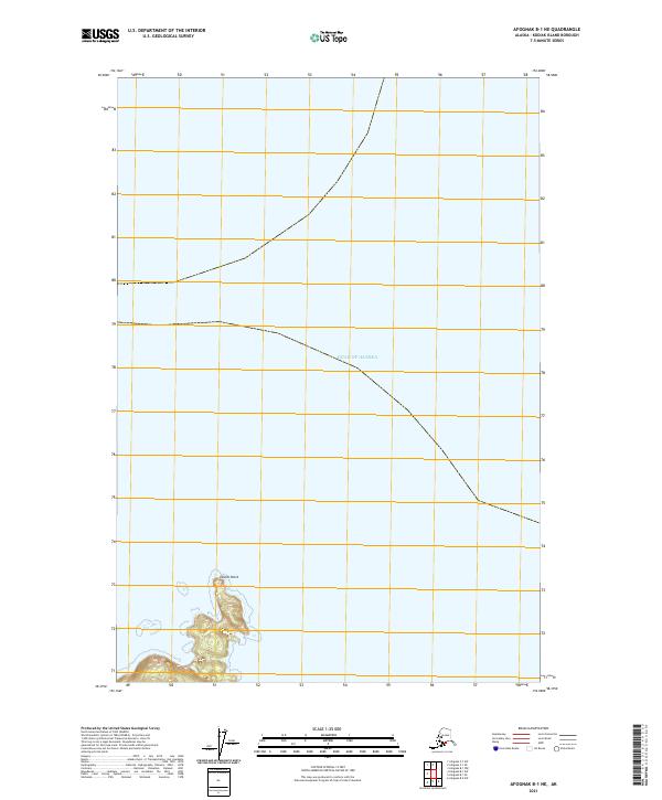 USGS Topographic Map – Afognak B-1 NE
