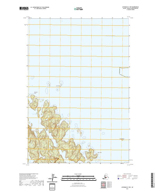 USGS Topographic Map – Afognak B-1 NW