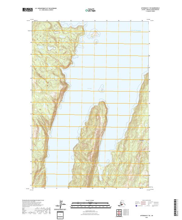USGS Topographic Map – Afognak B-1 SE