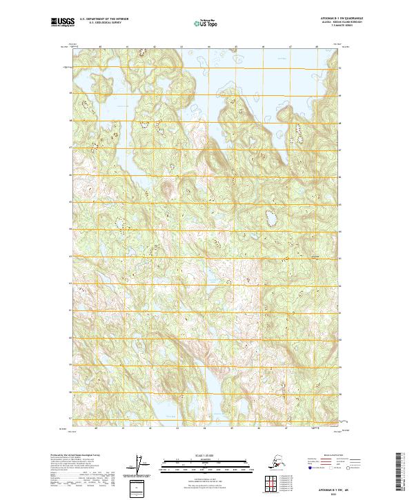 USGS Topographic Map – Afognak B-1 SW