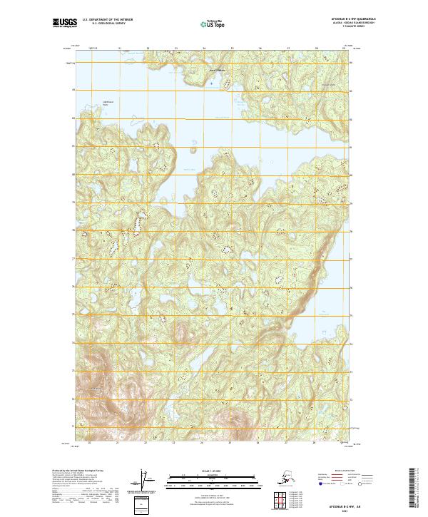 USGS Topographic Map – Afognak B-2 NW