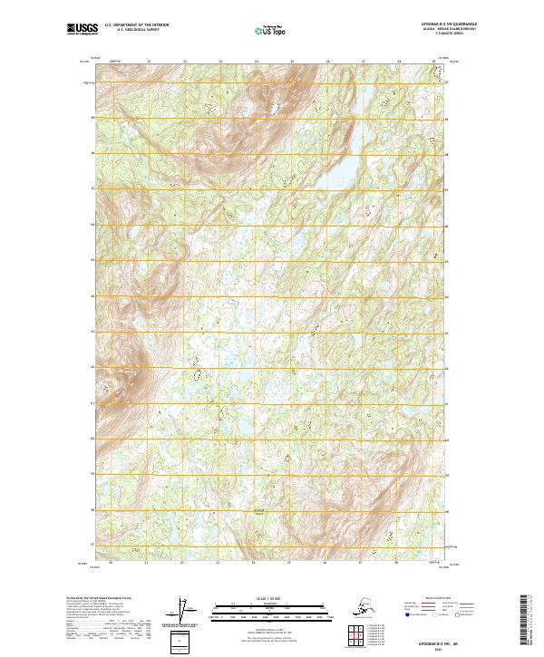 USGS Topographic Map – Afognak B-2 SW