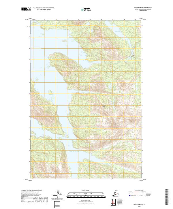USGS Topographic Map – Afognak B-3 SE