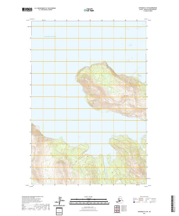 USGS Topographic Map – Afognak B-3 SW