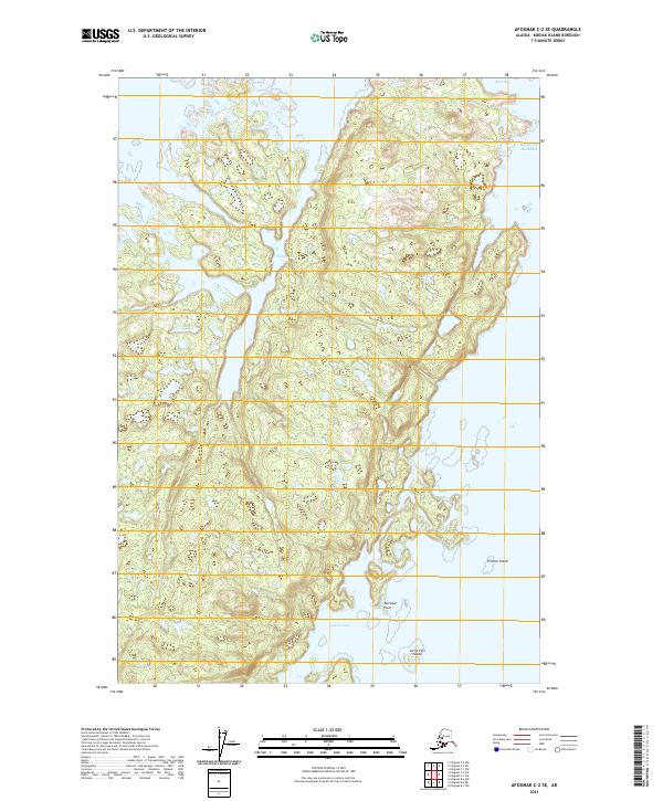 USGS Topographic Map – Afognak C-2 SE