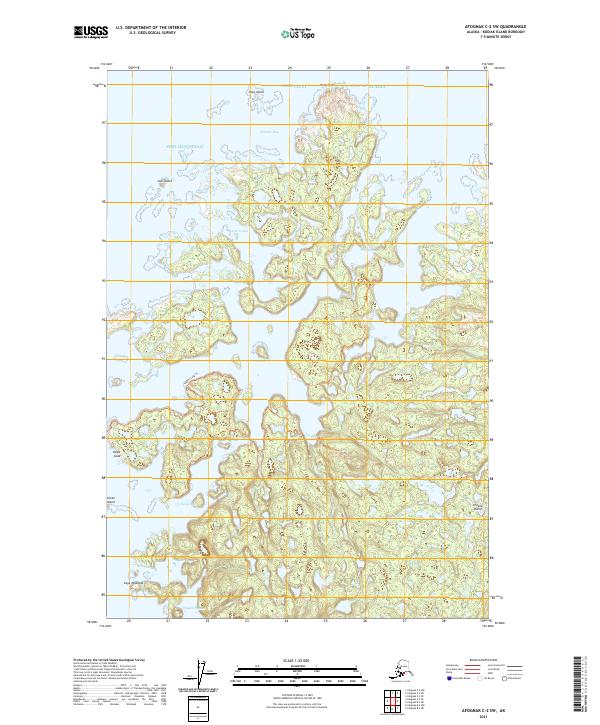 USGS Topographic Map – Afognak C-2 SW