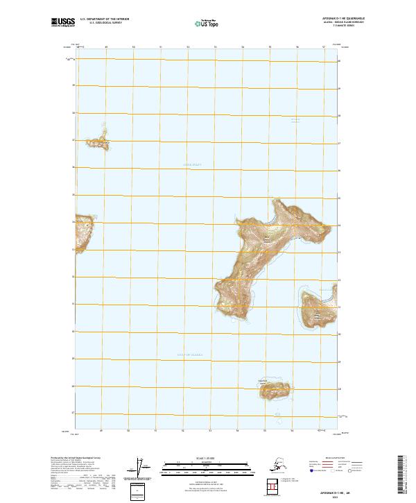 USGS Topographic Map – Afognak D-1 NE