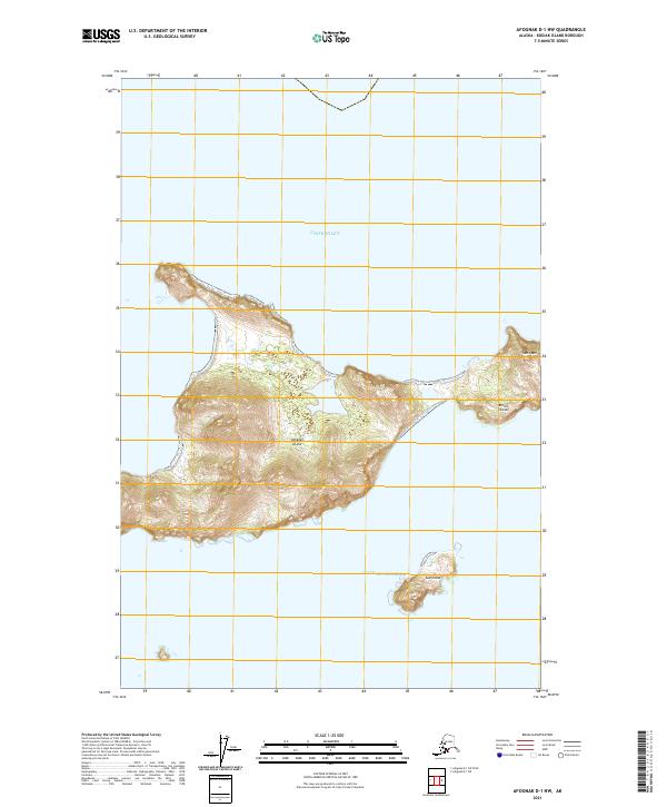 USGS Topographic Map – Afognak D-1 NW