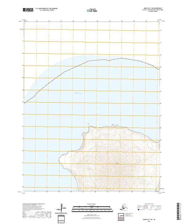 USGS Topographic Map – Amukta D-1 NE