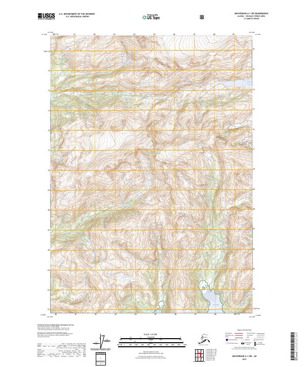 2023 Map of Anchorage A-1 SW, 2023 Print