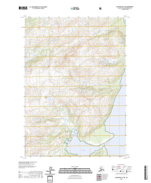 USGS Topographic Map – Anchorage A-2 SW