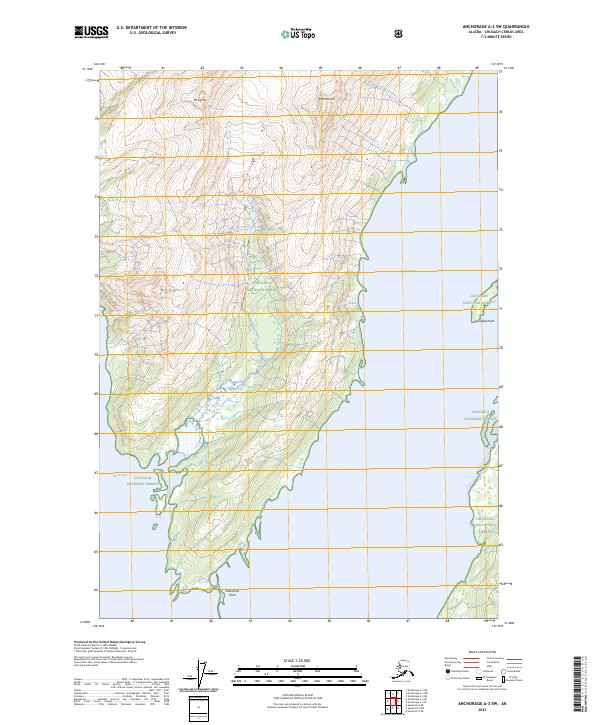 USGS Topographic Map – Anchorage A-3 SW