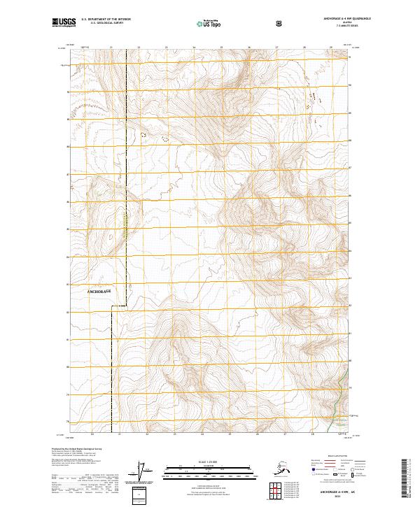 2023 Map of Anchorage A-4 NW, 2023 Print