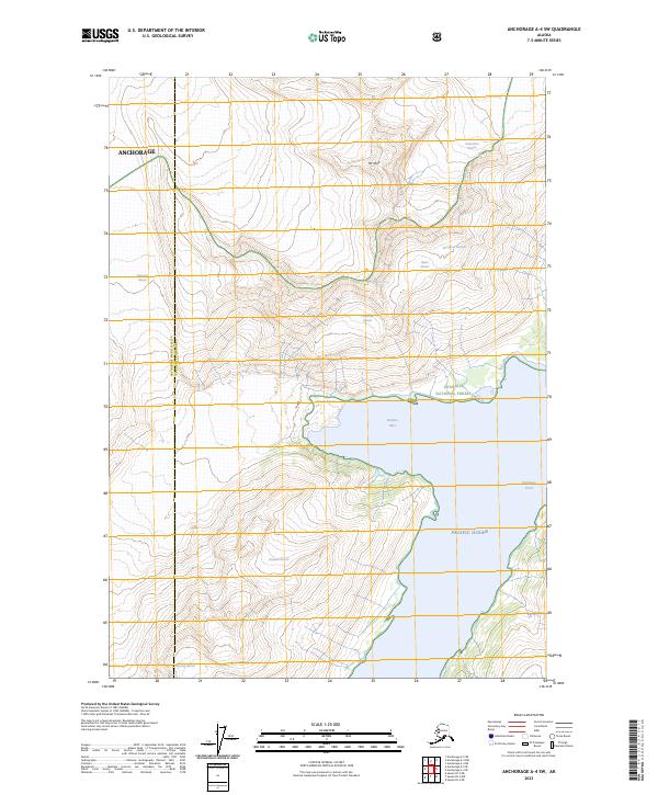 USGS Topographic Map – Anchorage A-4 SW