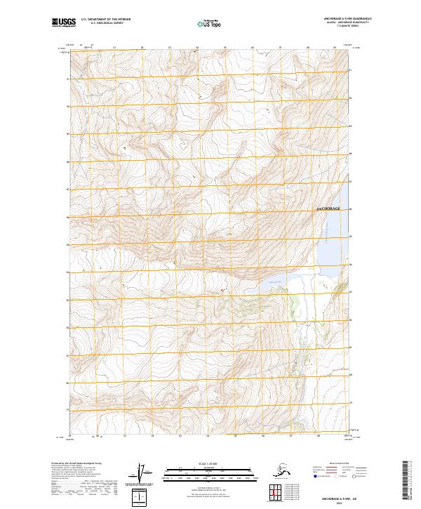 2023 Map of Anchorage A-5 NW, 2023 Print