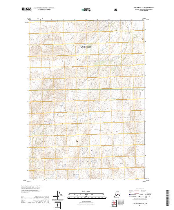 USGS Topographic Map – Anchorage A-5 SW