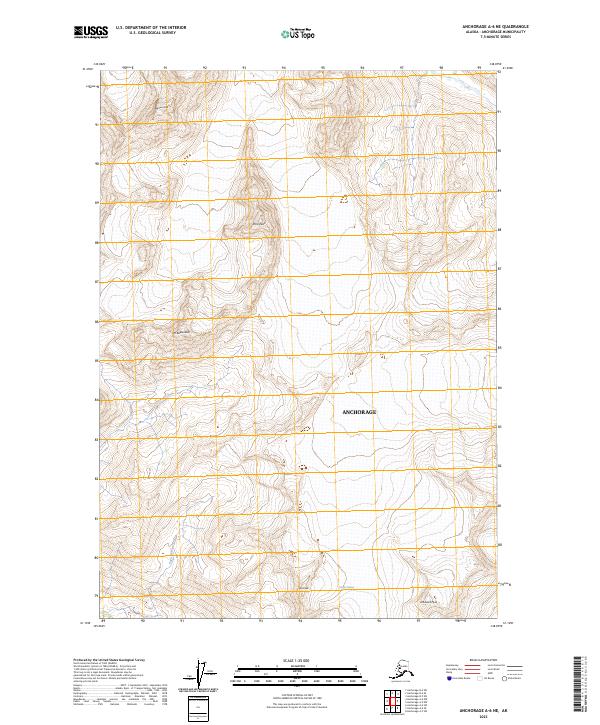 USGS Topographic Map – Anchorage A-6 NE