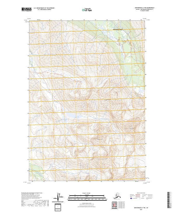 USGS Topographic Map – Anchorage A-7 NE