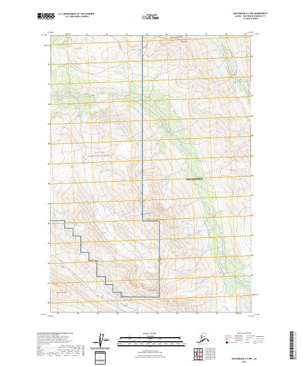 USGS Topographic Map – Anchorage A-7 NW