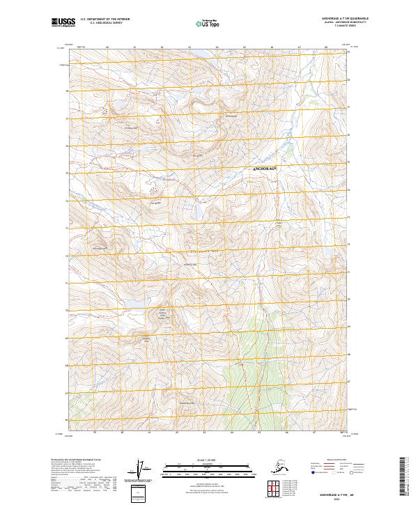 USGS Topographic Map – Anchorage A-7 SW